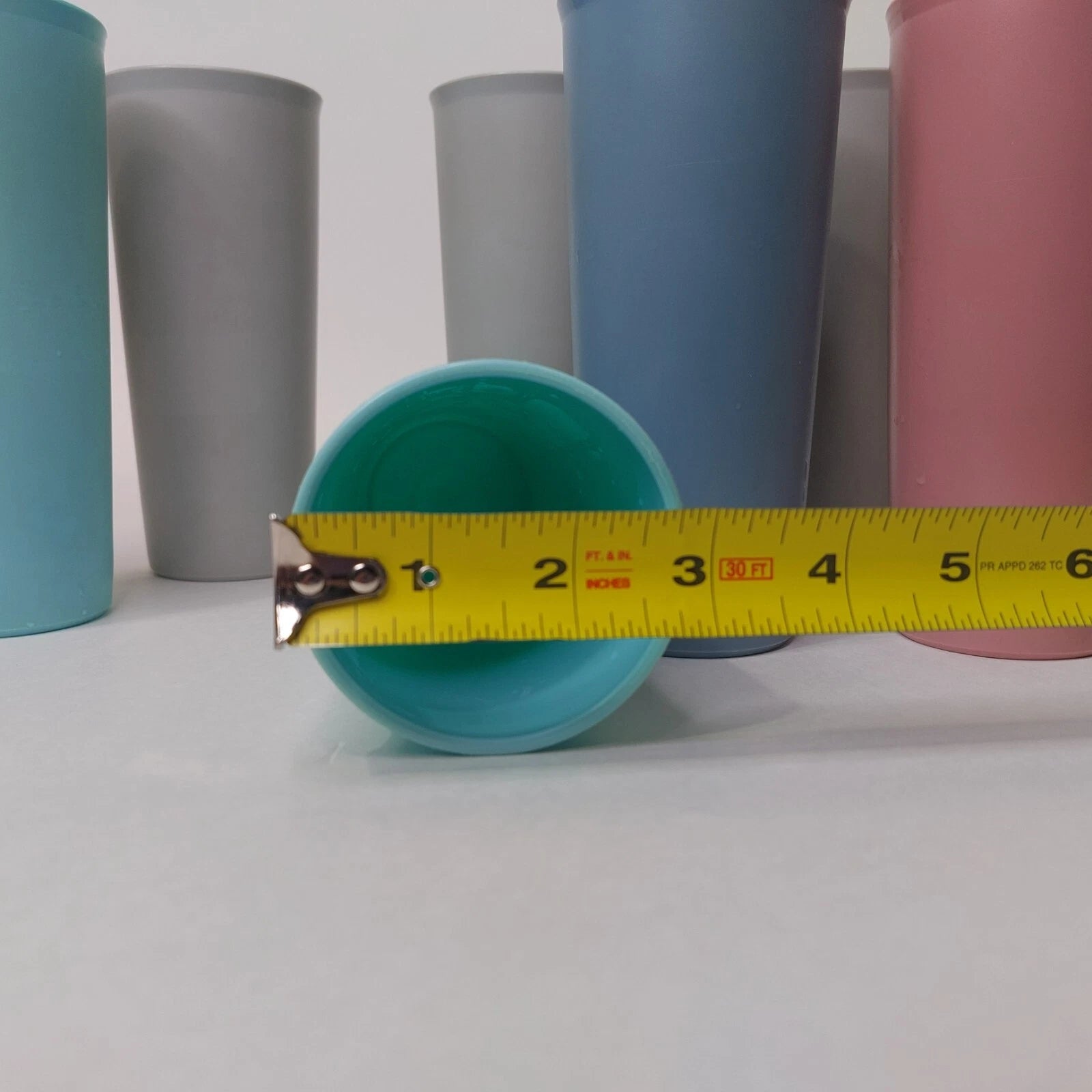 7 Vintage Tupperware Stacking Drinking Tumblers 16 oz Cups #107 Pastels | eBay