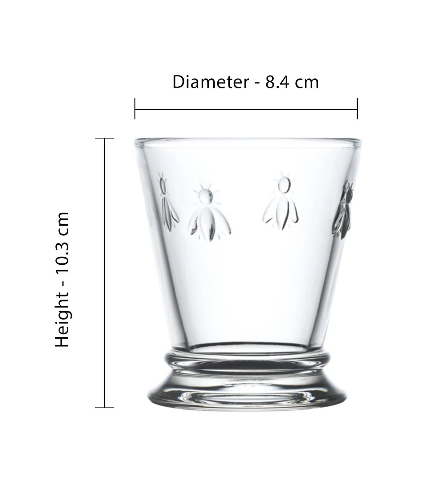 La Rochere Napoleon Bee 9oz Drinking Glasses - Set of 6 Glassware Tumblers | eBay