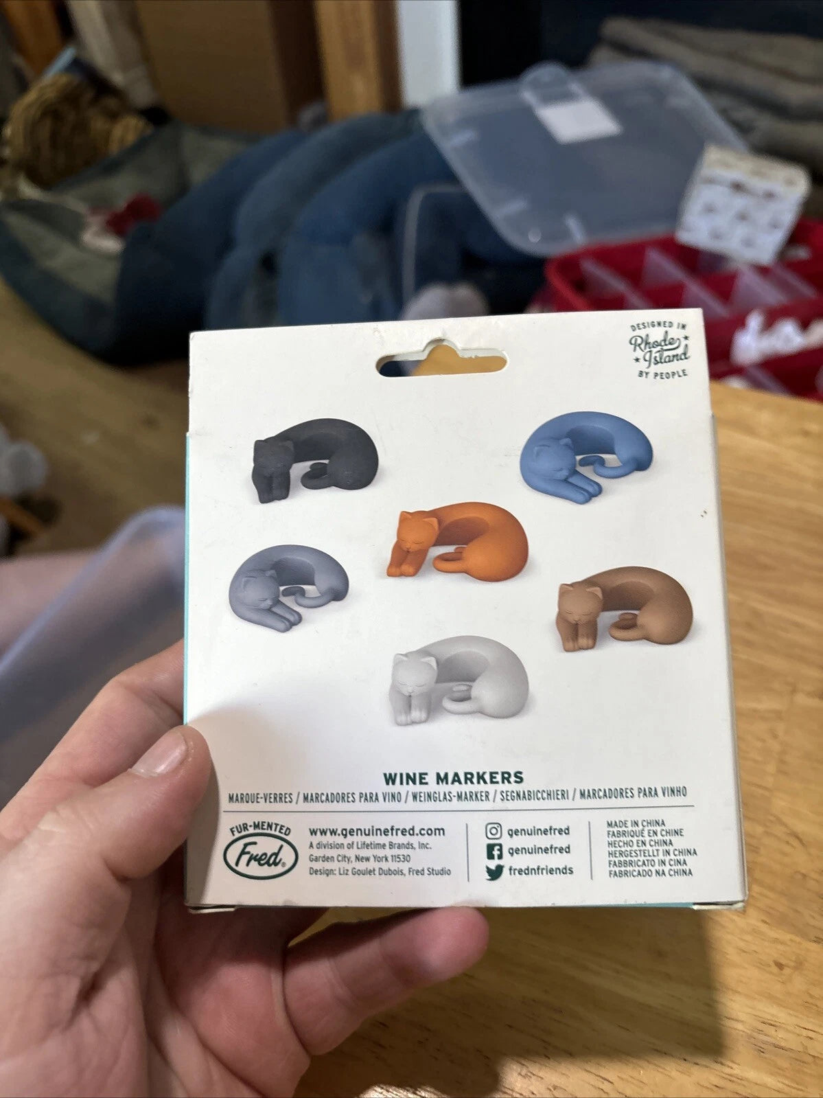 Fred WINE LIVES Kitty Drink Markers, Set of 6 | eBay