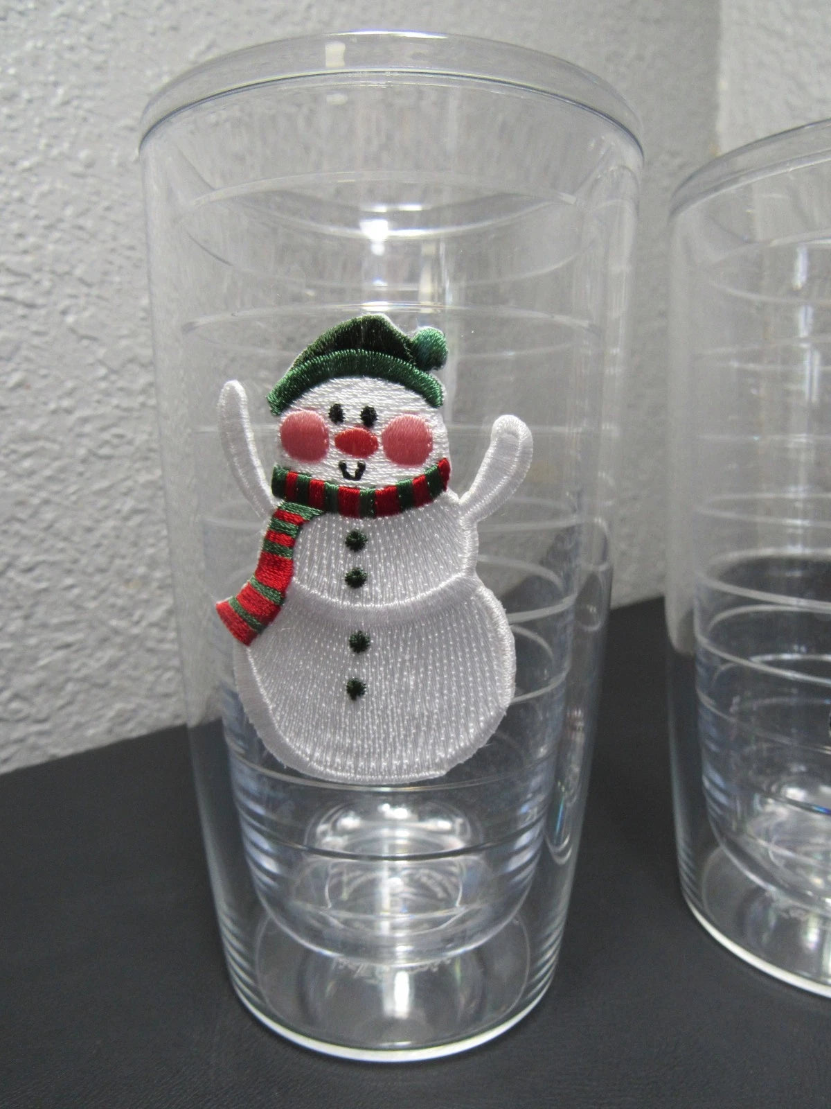 Christmas Tervis Tumblers 16 oz Embroidered Designs Santa Elf Snowman LOT OF 4 | eBay