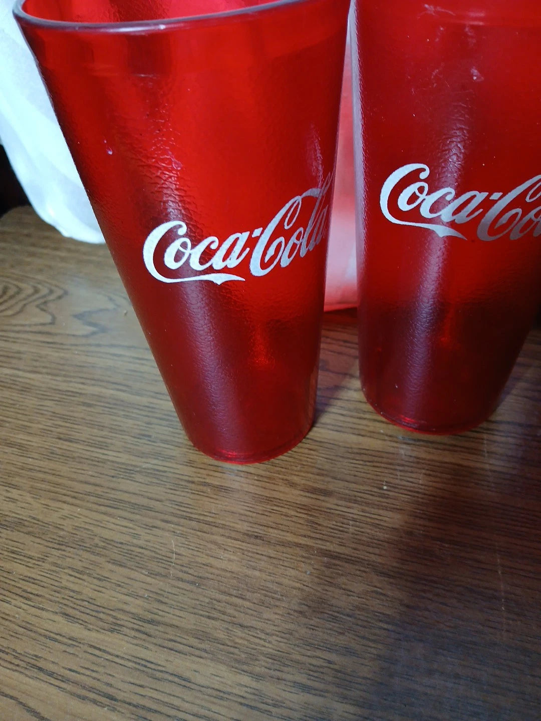 COKE Coca Cola Restaurant Red Plastic Tumblers Set Of 6 Cups New Unused | eBay