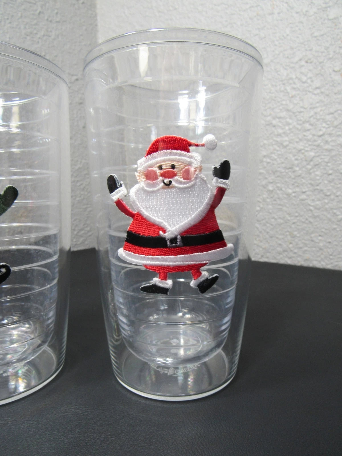 Christmas Tervis Tumblers 16 oz Embroidered Designs Santa Elf Snowman LOT OF 4 | eBay