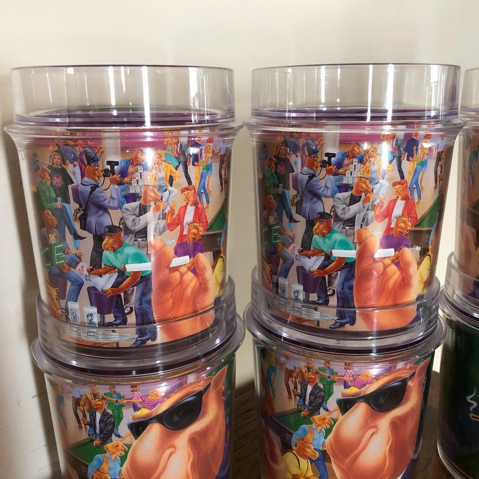 Joe's Place Acrylic Insulated Cups Lot of 6 Vintage 1994 Cool Camel USA Made NEW | eBay