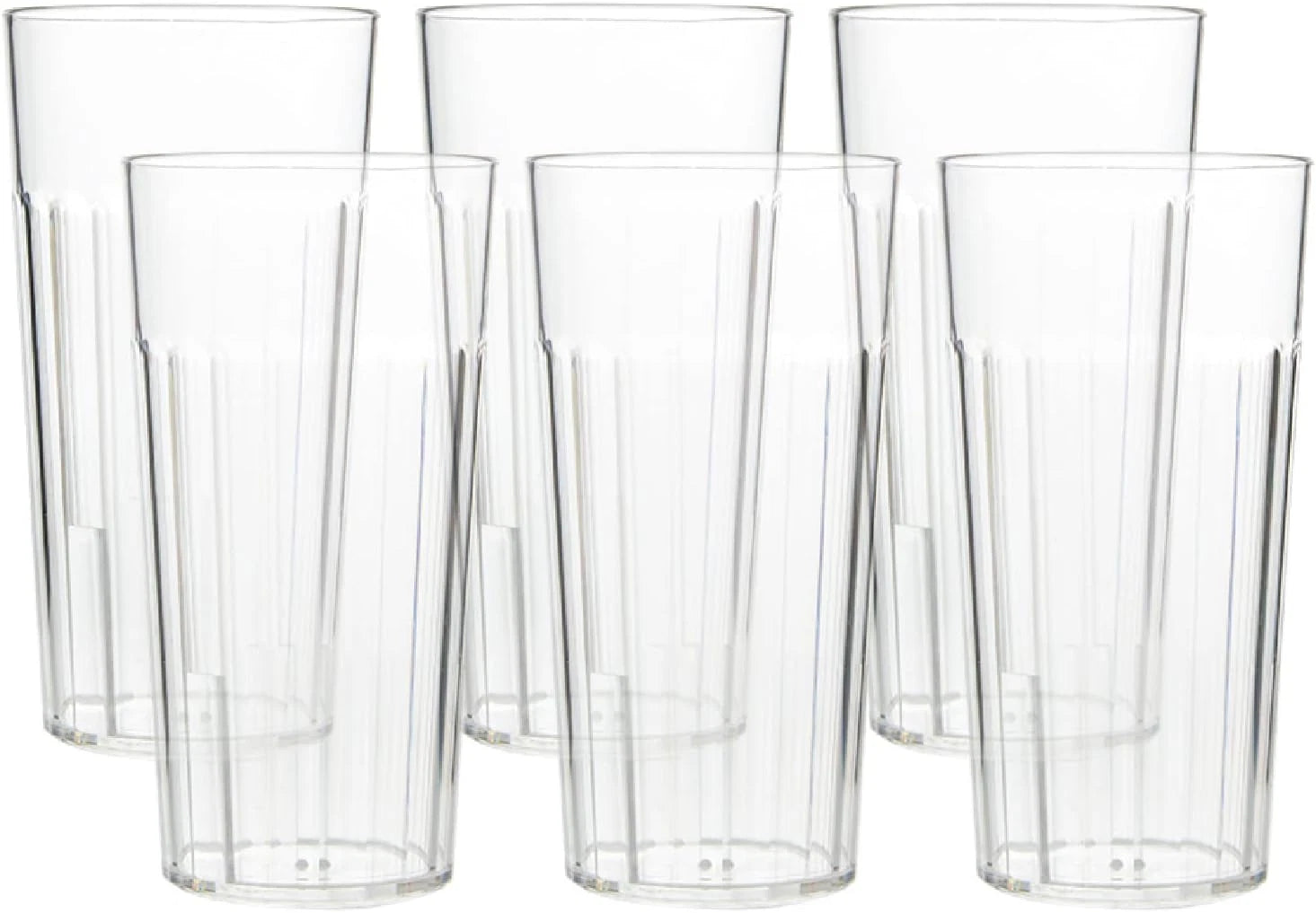 16 Oz Clear Plastic Tumblers, Set of 6 - Made in the USA, BPA Free Plastic - Bre | eBay