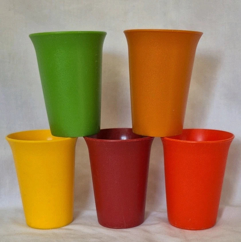 Lot of 5 Vintage Tupperware 8oz Drinking Cups Kids 109 Stacking Bell Tumblers | eBay