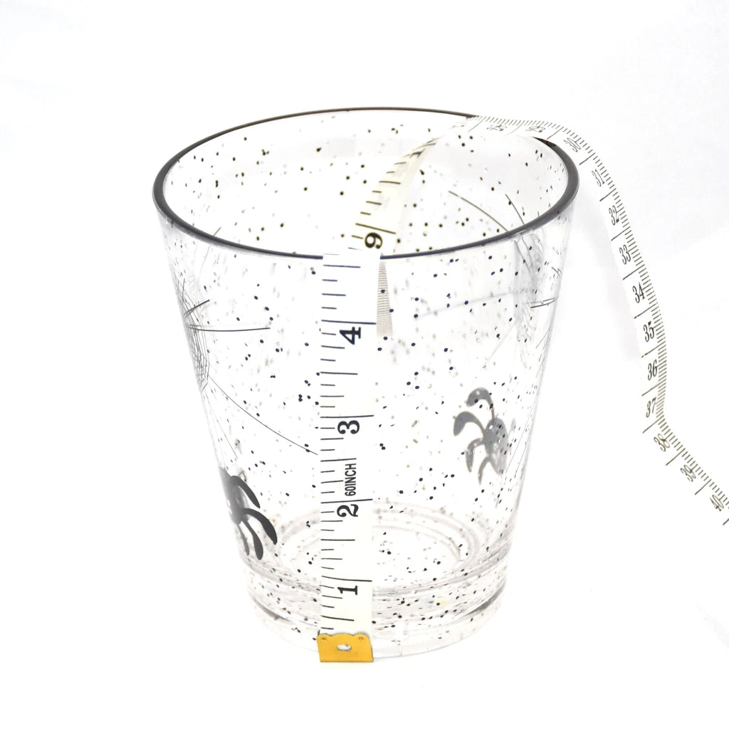 HALLOWEEN Clear Acrylic Tumbler Cup 12oz Set of 6 Spider Web Sparkles Fun Spooky | eBay
