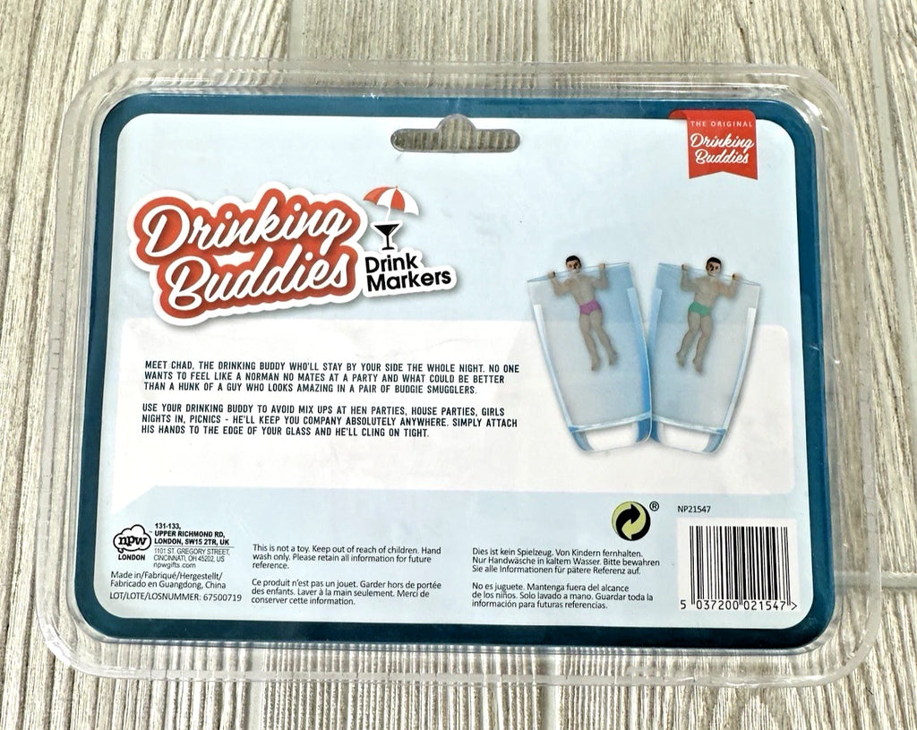 NEW Original Drinking Buddies Novelty Male Hunks Buddies Drink Markers Set Of 6 | eBay