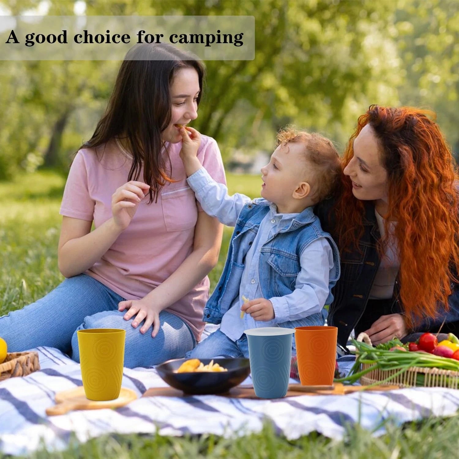 Wheat Straw Cups with Lid, Plastic Cups Set of 6, 16 Oz Unbreakable Kids Tumbler | eBay