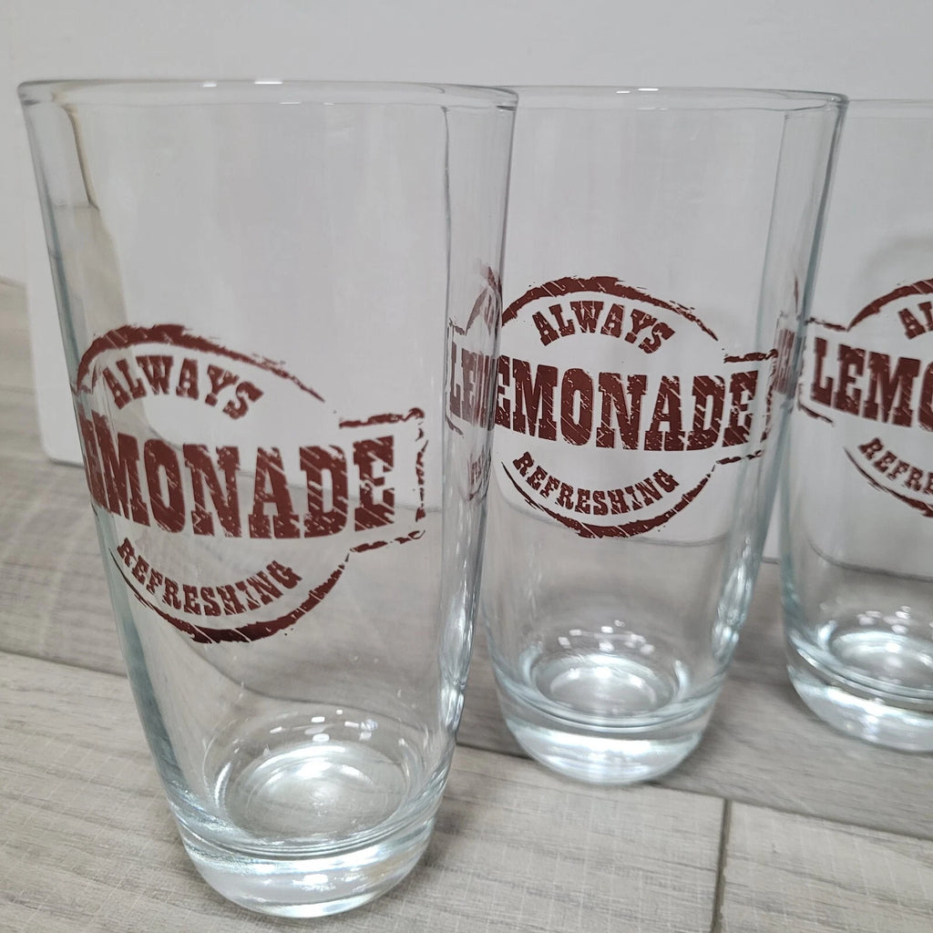 Vintage Crisa Libbey Country Folk Collection Tumblers Lemonade Glasses Set of 6 | eBay