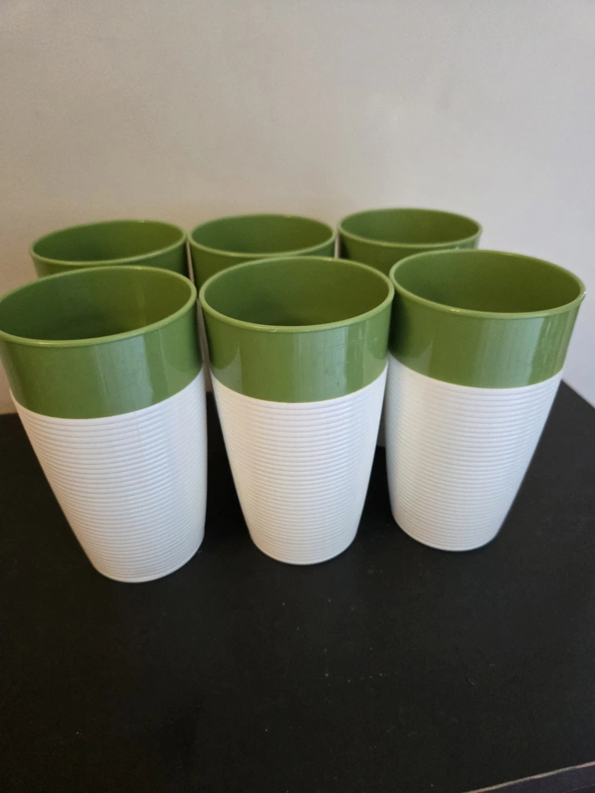 Raffiaware by Thermo-Temp Drink Tumblers Avocado Green Vintage Set of 6 - Set #2 | eBay