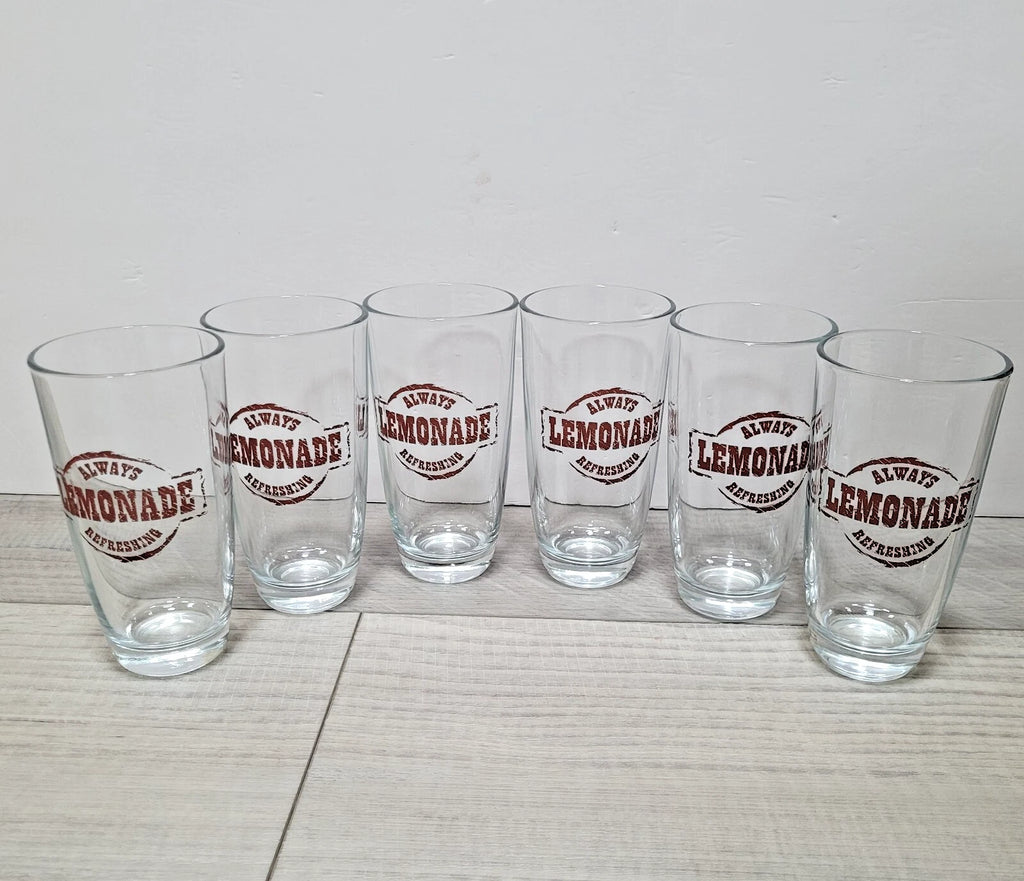 Vintage Crisa Libbey Country Folk Collection Tumblers Lemonade Glasses Set of 6 | eBay