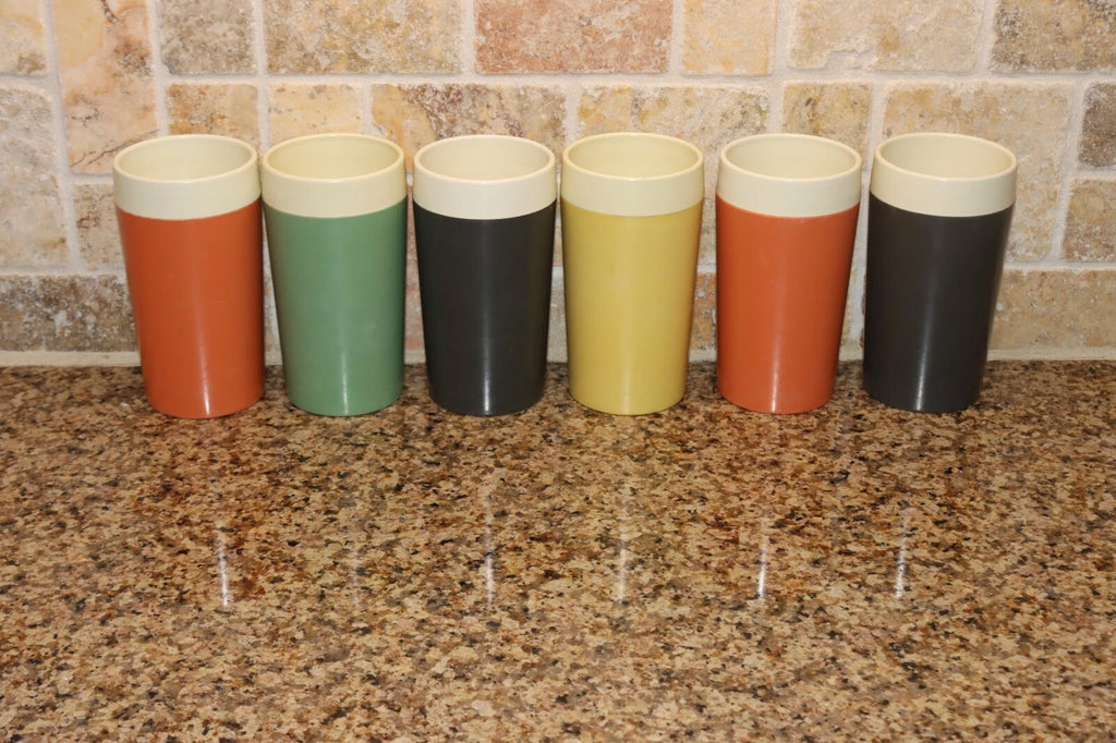 VTG GHS ware Therma-Glass SET OF SIX Colorful Hot & Cold Insulated Tumblers USA | eBay