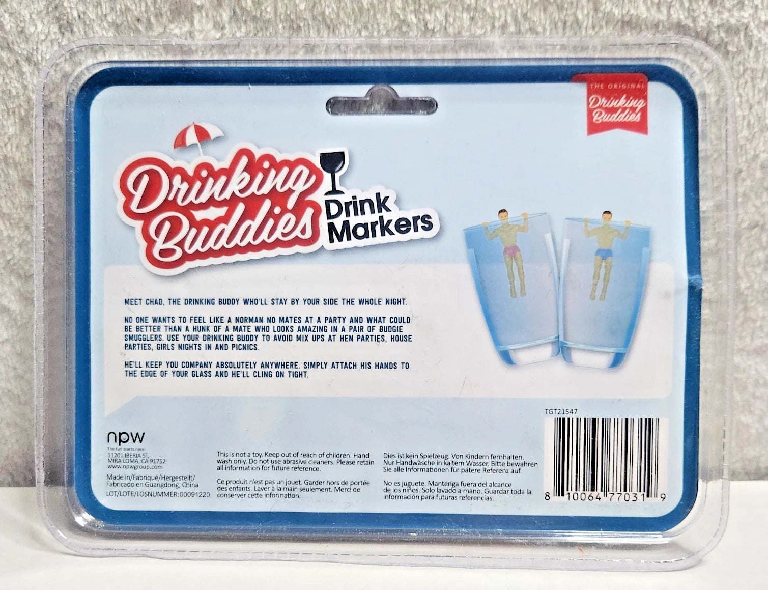 The Original Drinking Buddies Novelty Buddies Drink Markers Set Of 6 NEW! | eBay