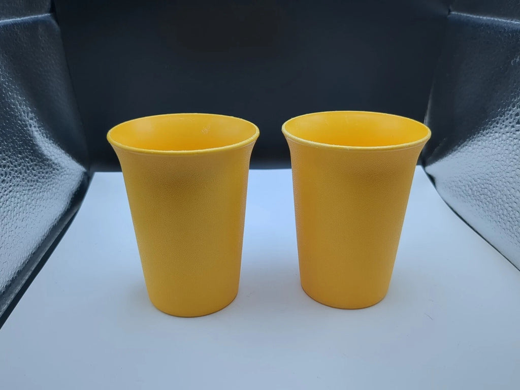 Vintage Tupperware Drinking Cups 6 oz #109 Yellow Set of 2 Tumblers | eBay