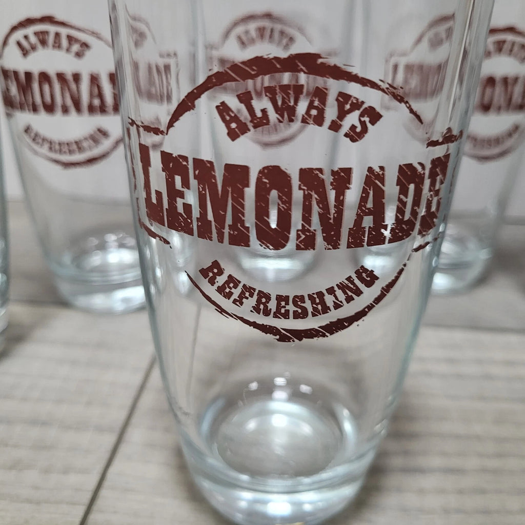 Vintage Crisa Libbey Country Folk Collection Tumblers Lemonade Glasses Set of 6 | eBay