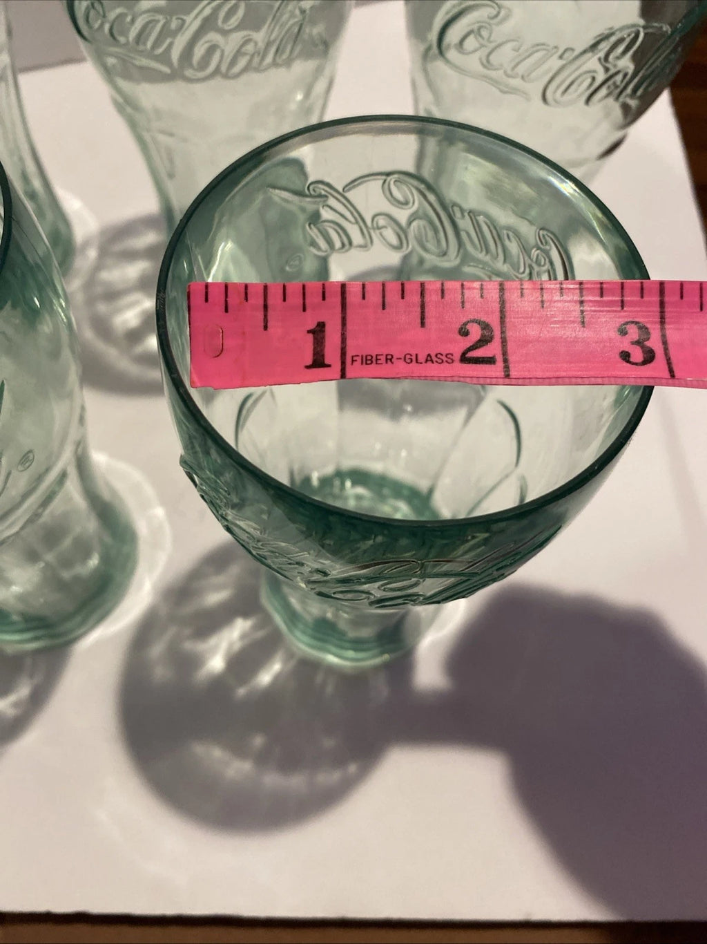 Set of 7 Coca -Cola Green Plastic Tumblers 6” Embossed Logo VTG Style Cups | eBay