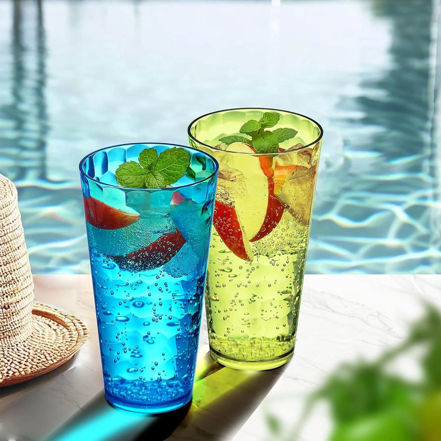 - Iceberg - 30-Ounce Plastic Tumblers (Set of 6), Acrylic Drinking Glasses, Mixe | eBay