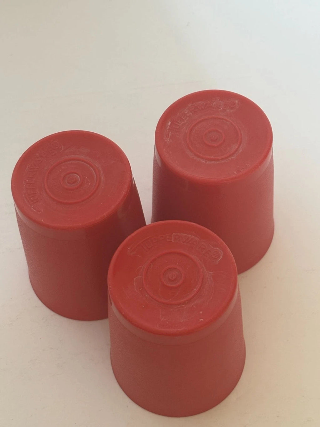 Vintage Tupperware Juice Cup Red Plastic Small Tumbler 6 oz Style 1251 Set of 3 | eBay
