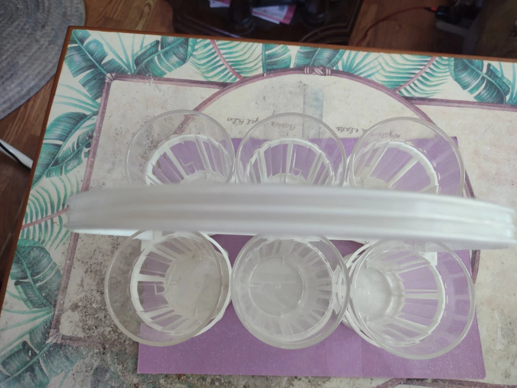 Vintage plastic drinking glasses with carrier | eBay
