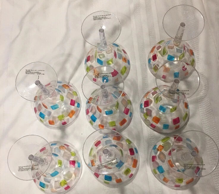 Set Of (6) Plastic Margharita Glasses | eBay