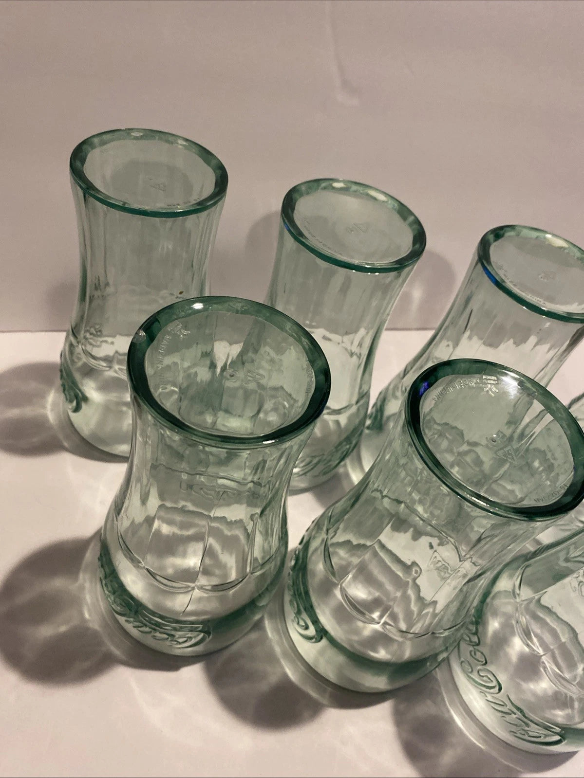 Set of 7 Coca -Cola Green Plastic Tumblers 6” Embossed Logo VTG Style Cups | eBay