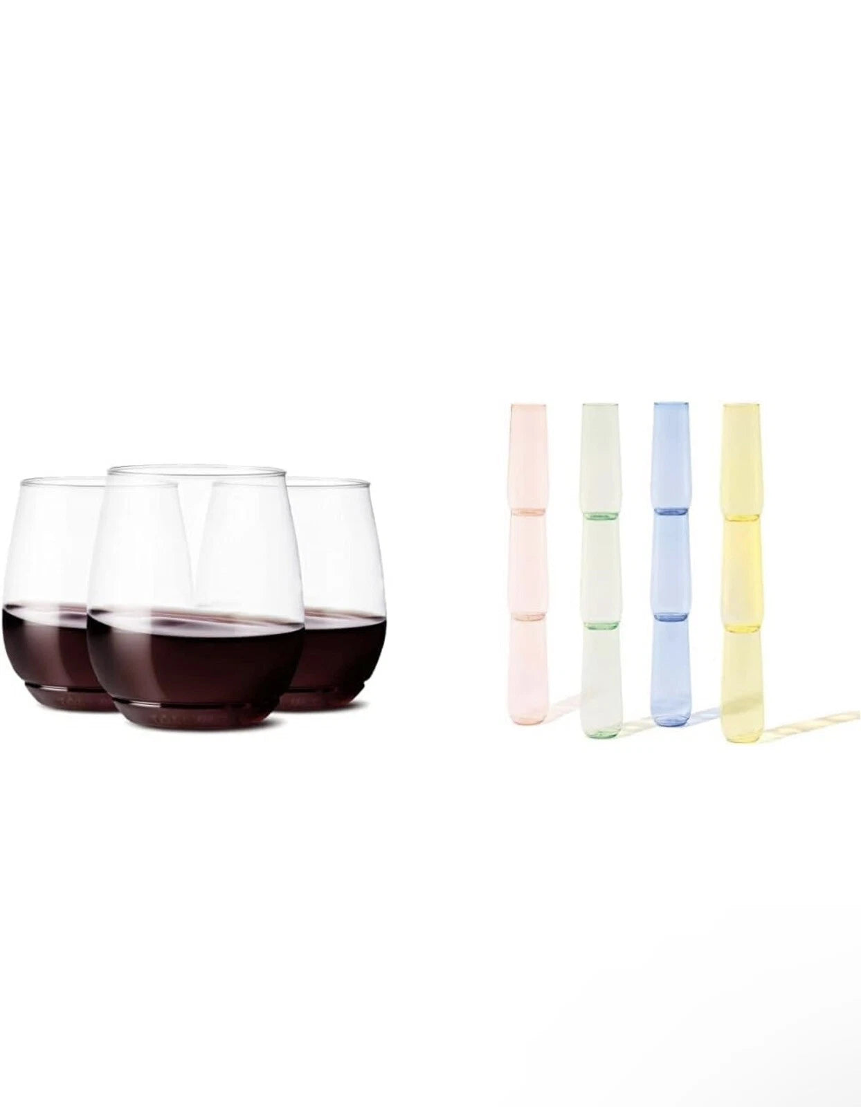 SET OF 6 TOSSWARE POP 14oz Vino, Plastic Recyclable Unbreakable & Crystal Clear | eBay