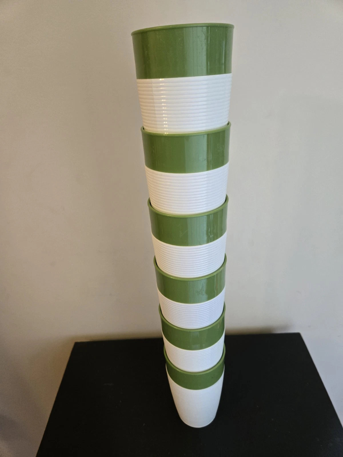 Raffiaware by Thermo-Temp Drink Tumblers Avocado Green Vintage Set of 6 - Set #2 | eBay