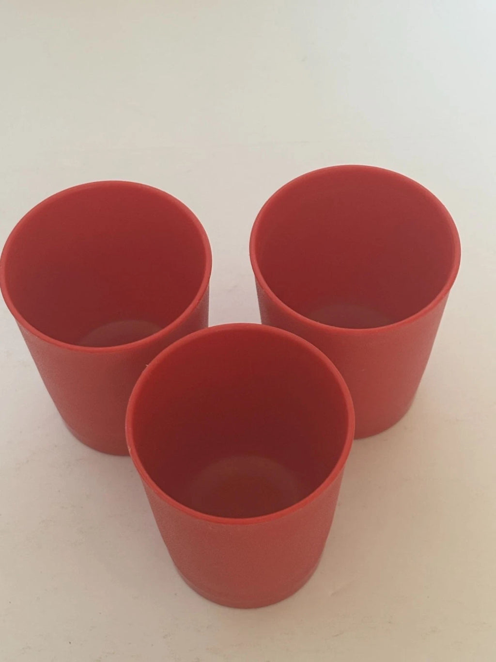 Vintage Tupperware Juice Cup Red Plastic Small Tumbler 6 oz Style 1251 Set of 3 | eBay