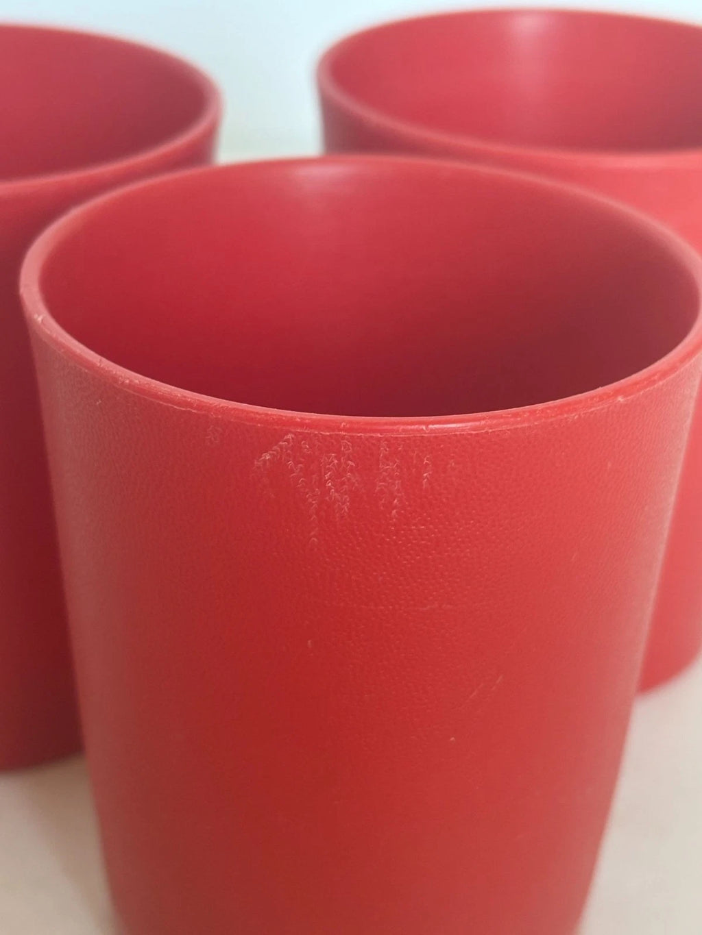 Vintage Tupperware Juice Cup Red Plastic Small Tumbler 6 oz Style 1251 Set of 3 | eBay
