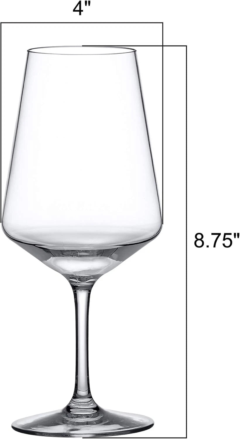 - Sherry - 20-Ounce Unbreakable Tritan Wine Glasses (Set of 6), Plastic White Wi | eBay
