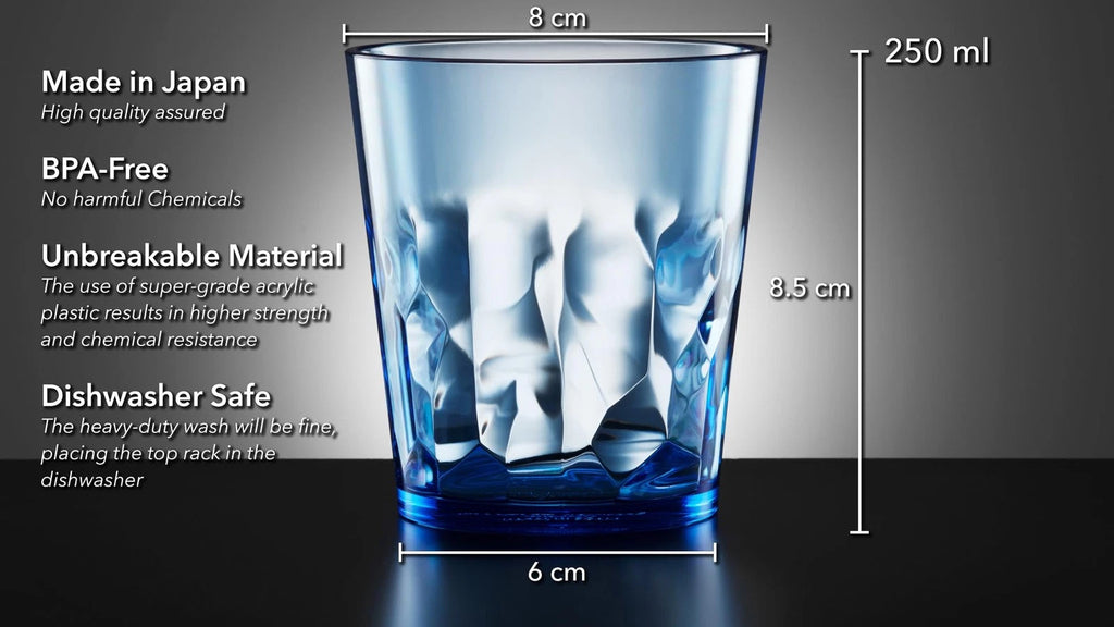 - 8 oz Unbreakable Premium Juice Glasses Kid Cups- Set of 4 - Super Acrylic P... | eBay
