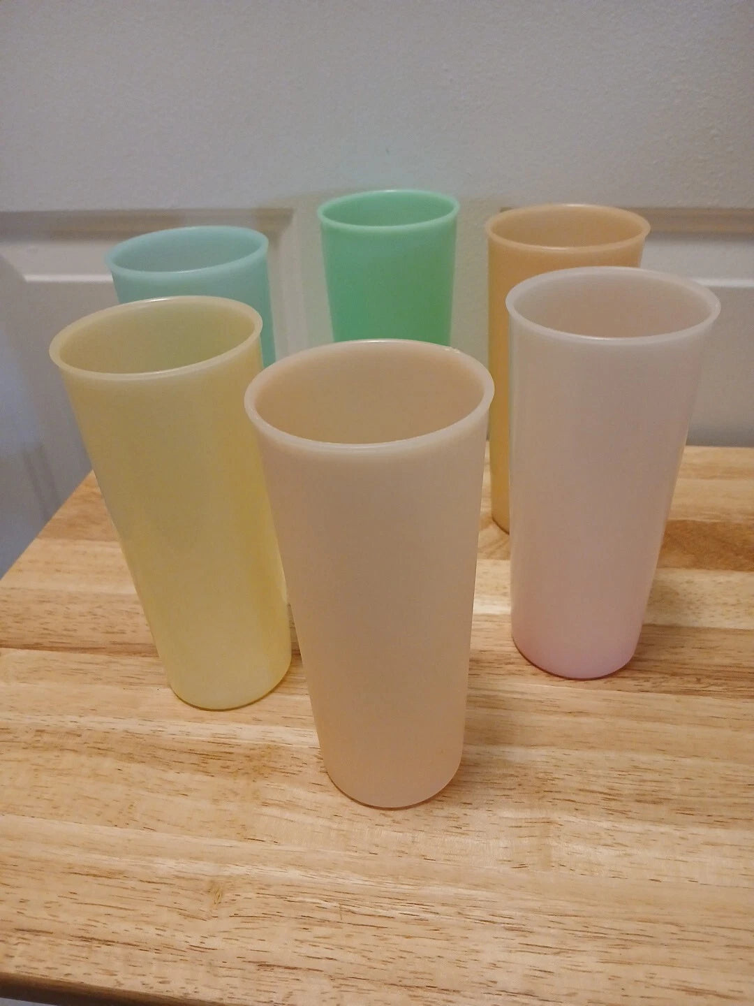 Tupperware Tall Drinking Cups Vintage 107 Pastel Tumblers Set Of 6 | eBay