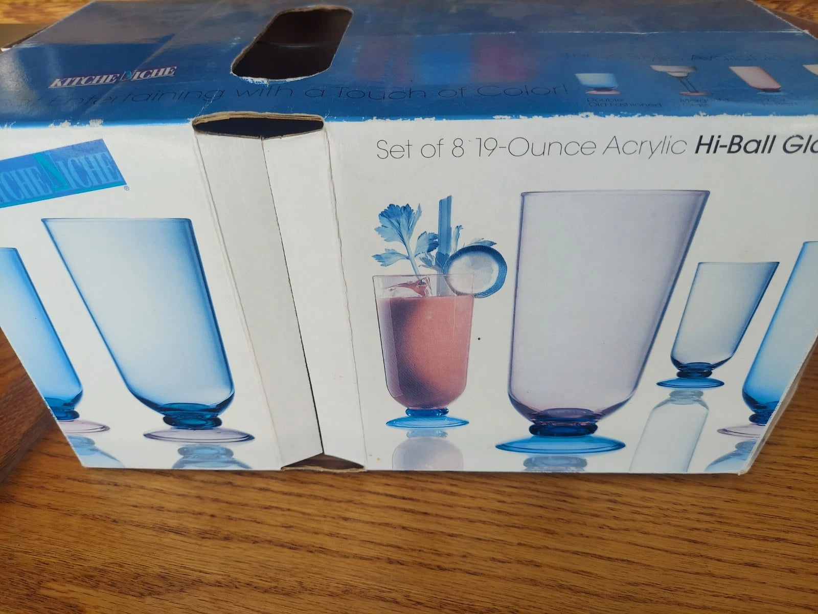 Set Of 6 19 Oz Acrylic Kitchen Niche Glasses With Box | eBay