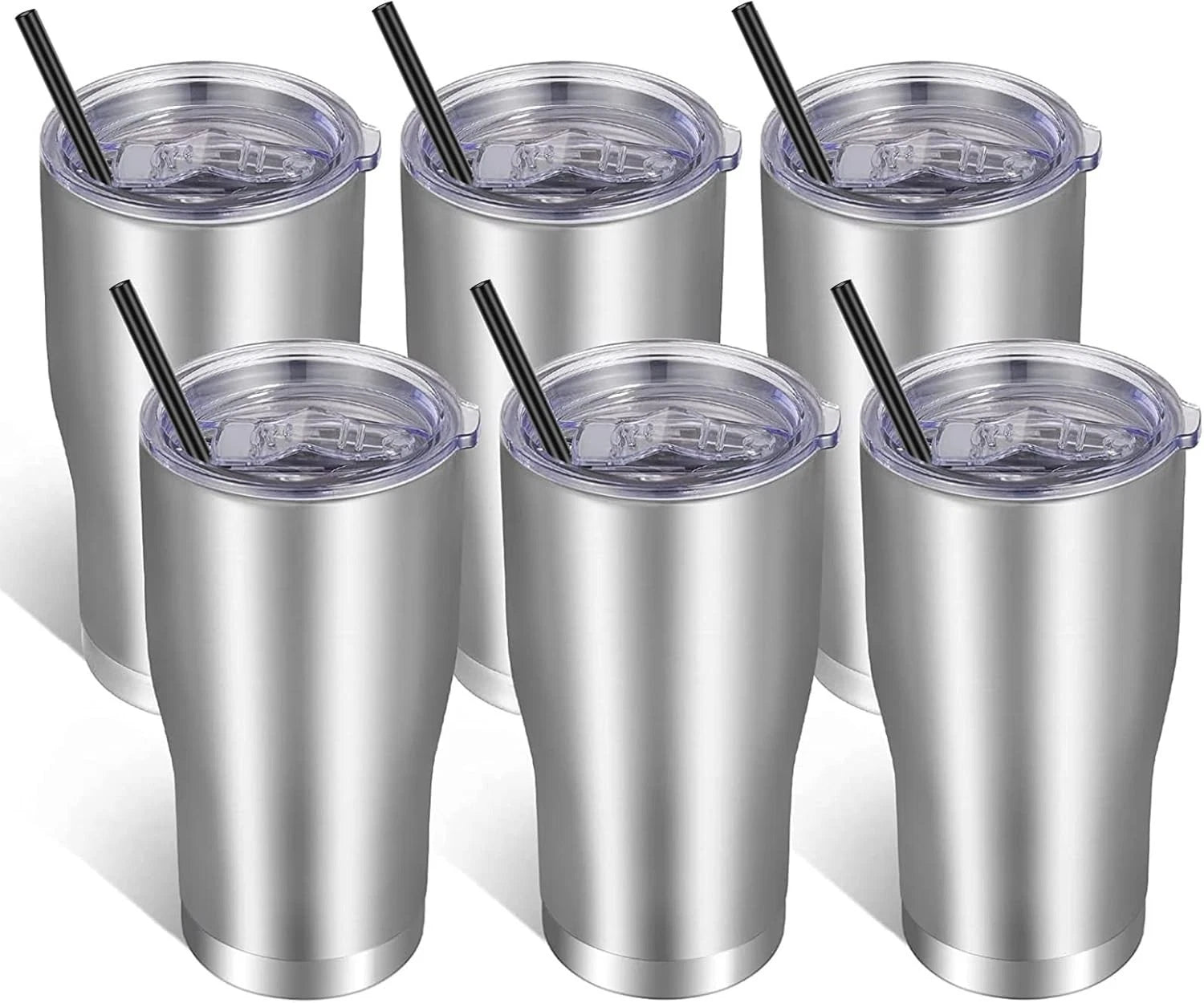 Set of 6 20oz Stainless Steel Travel Tumblers - Perfect for Hot & Cold Drinks | eBay