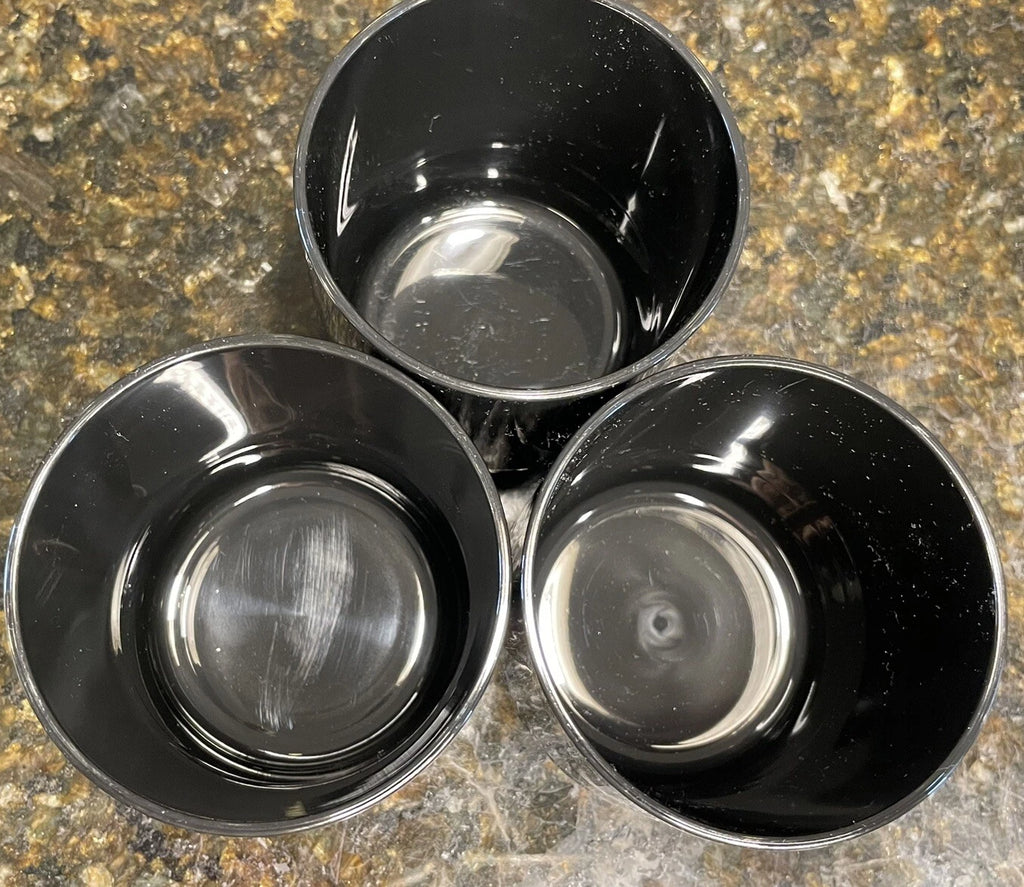 Set Of 6 Tupperware Cup Low Ball Preludio Acrylic 10 oz. #1672 Black And White | eBay