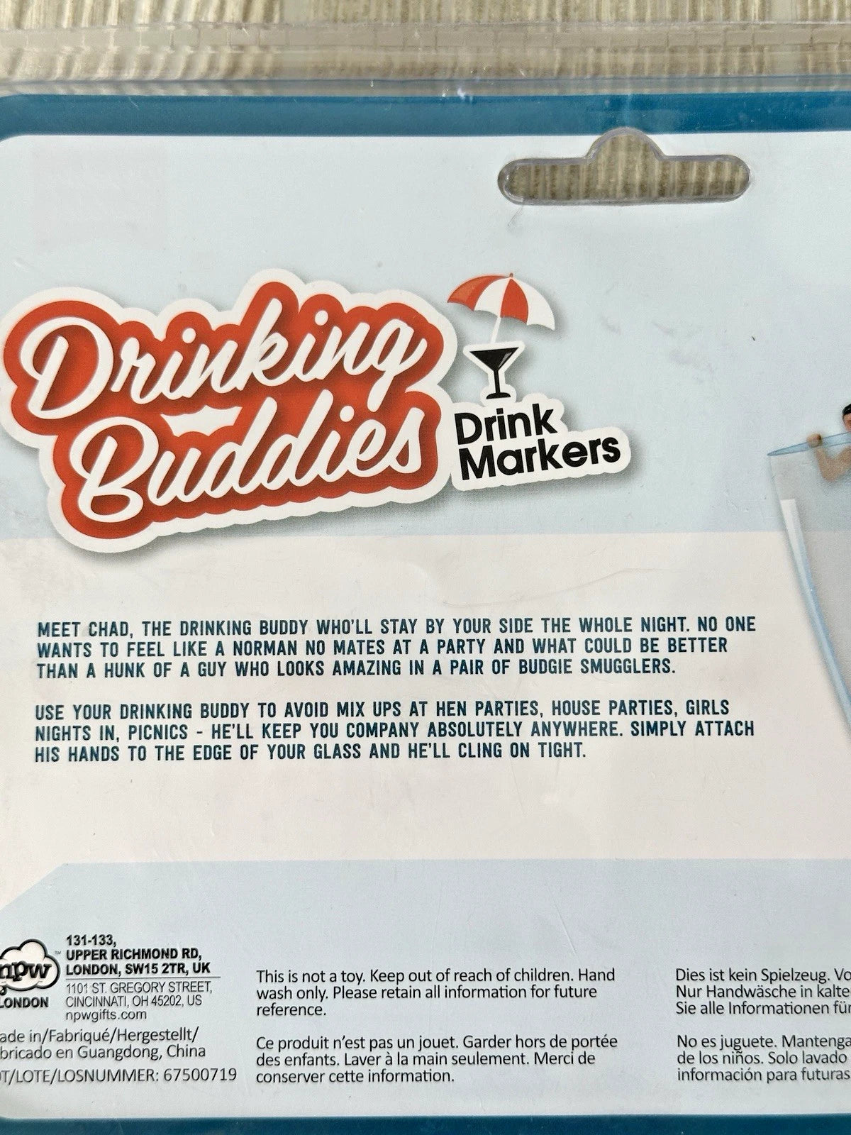 NEW Original Drinking Buddies Novelty Male Hunks Buddies Drink Markers Set Of 6 | eBay