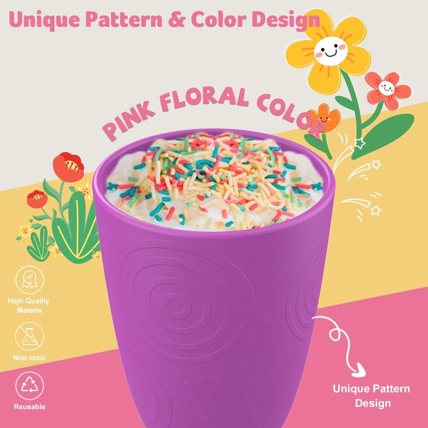 Premium Wheat Straw Cups - Set of 6 | Alternative Plastic Cups 12 OZ | Unbrea... | eBay
