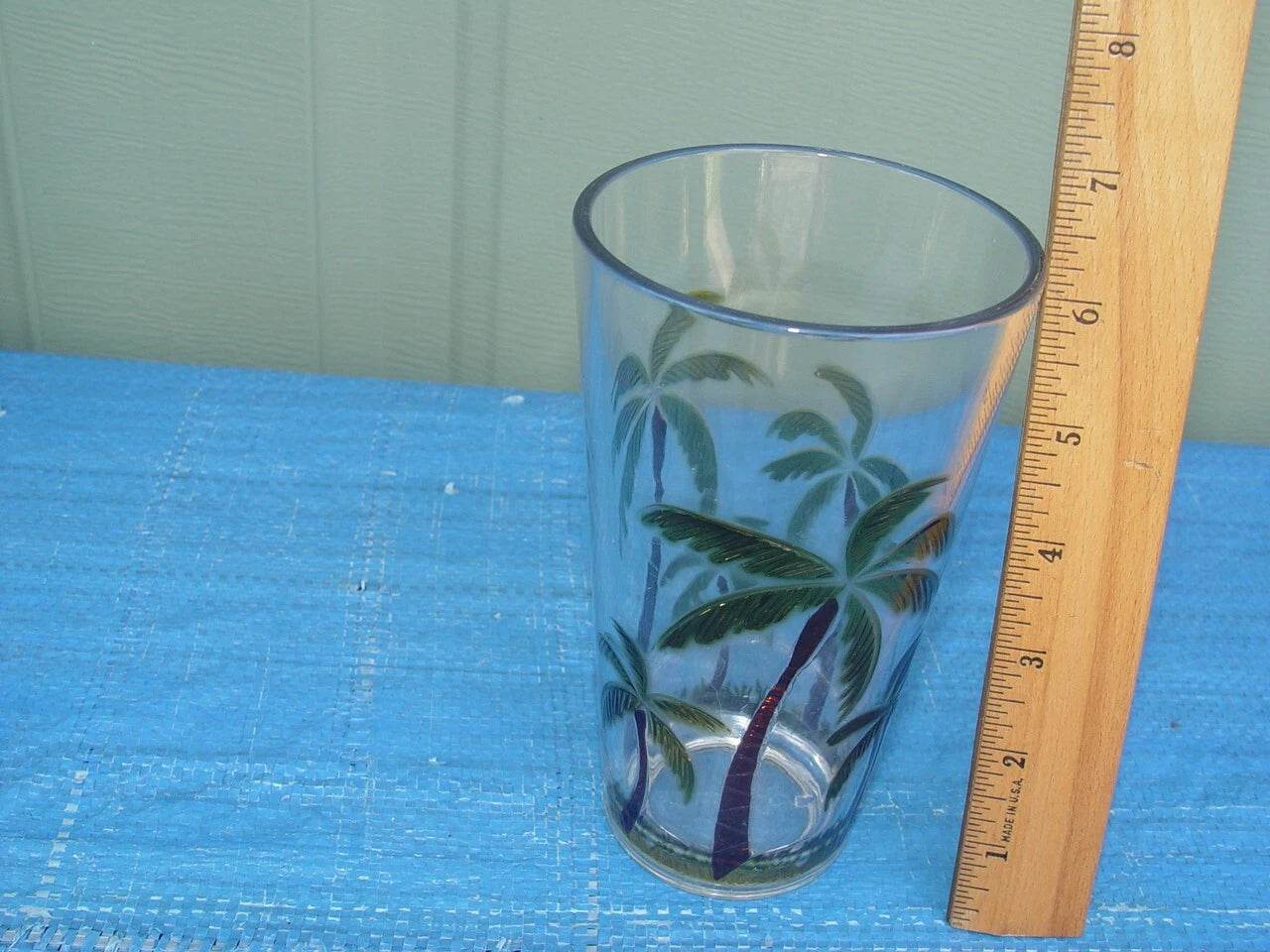 Set of 2 Acrylic Clear Iced Tea Tumbler Embossed Palm Tree 20 oz Tropical Beach | eBay
