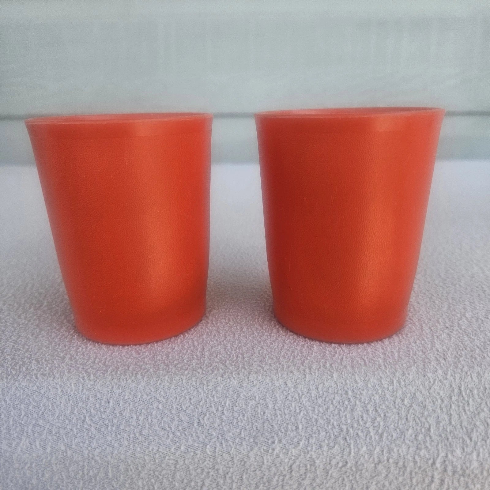 Tupperware 8oz 6oz Tumblers Plastic Cups Avocado Green Orange 1320 Set of 4 | eBay