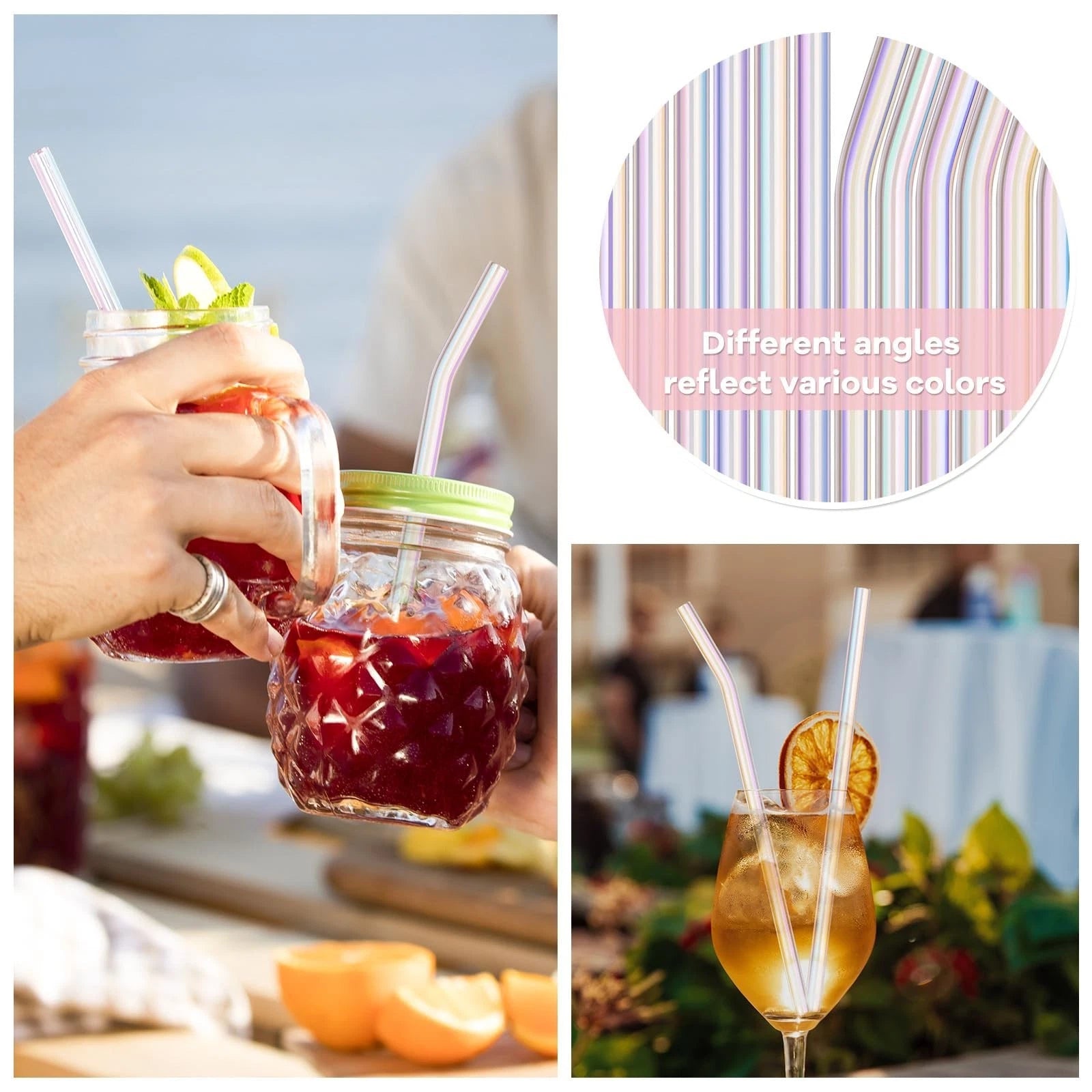 NiHome Reusable Glass Drinking Straws Clear 12-Pack, 8"x0.3" Set of 6 Straigh... | eBay