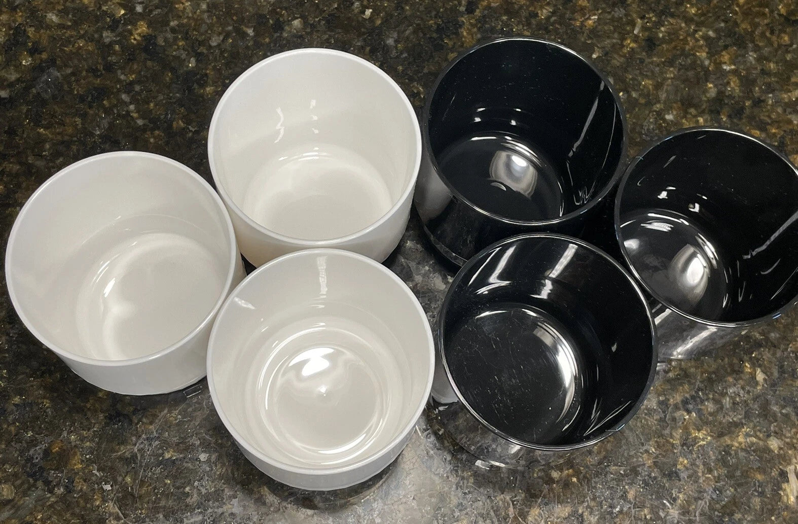 Set Of 6 Tupperware Cup Low Ball Preludio Acrylic 10 oz. #1672 Black And White | eBay