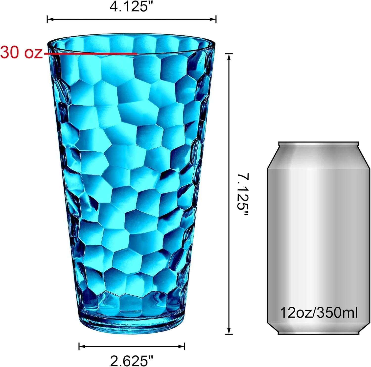 - Iceberg - 30-Ounce Plastic Tumblers (Set of 6), Acrylic Drinking Glasses, Mixe | eBay