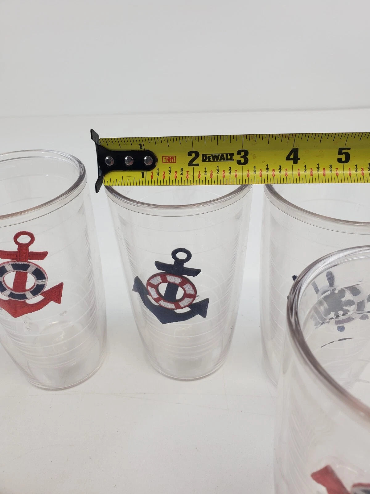 Set of 6 Plastic Insulated Nautical Tumblers 6" | eBay