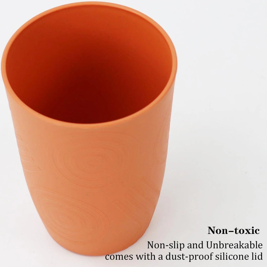 Wheat Straw Cups with Lid, Plastic Cups Set of 6, 16 Oz Unbreakable Kids Tumbler | eBay