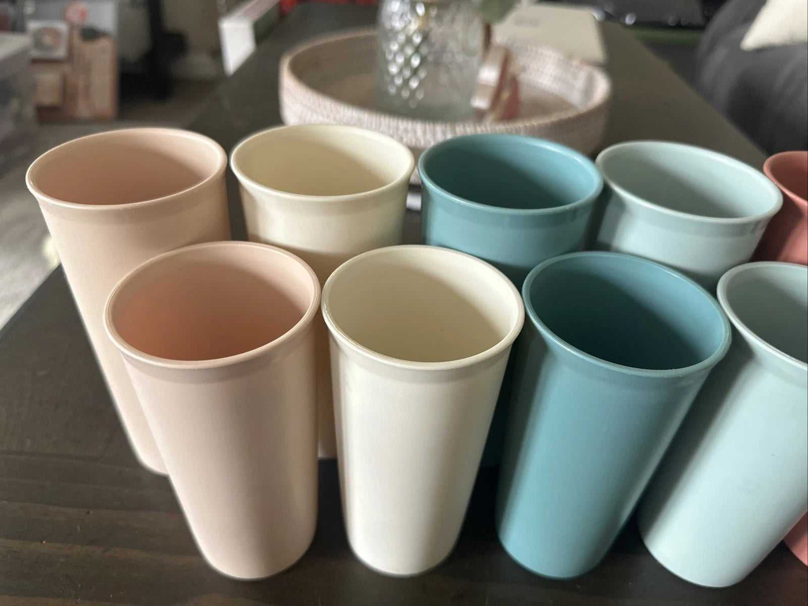 12 Vintage Tupperware Pastel Tumbler 115 & 116 Drinking Glass Cup Made In USA 6" | eBay