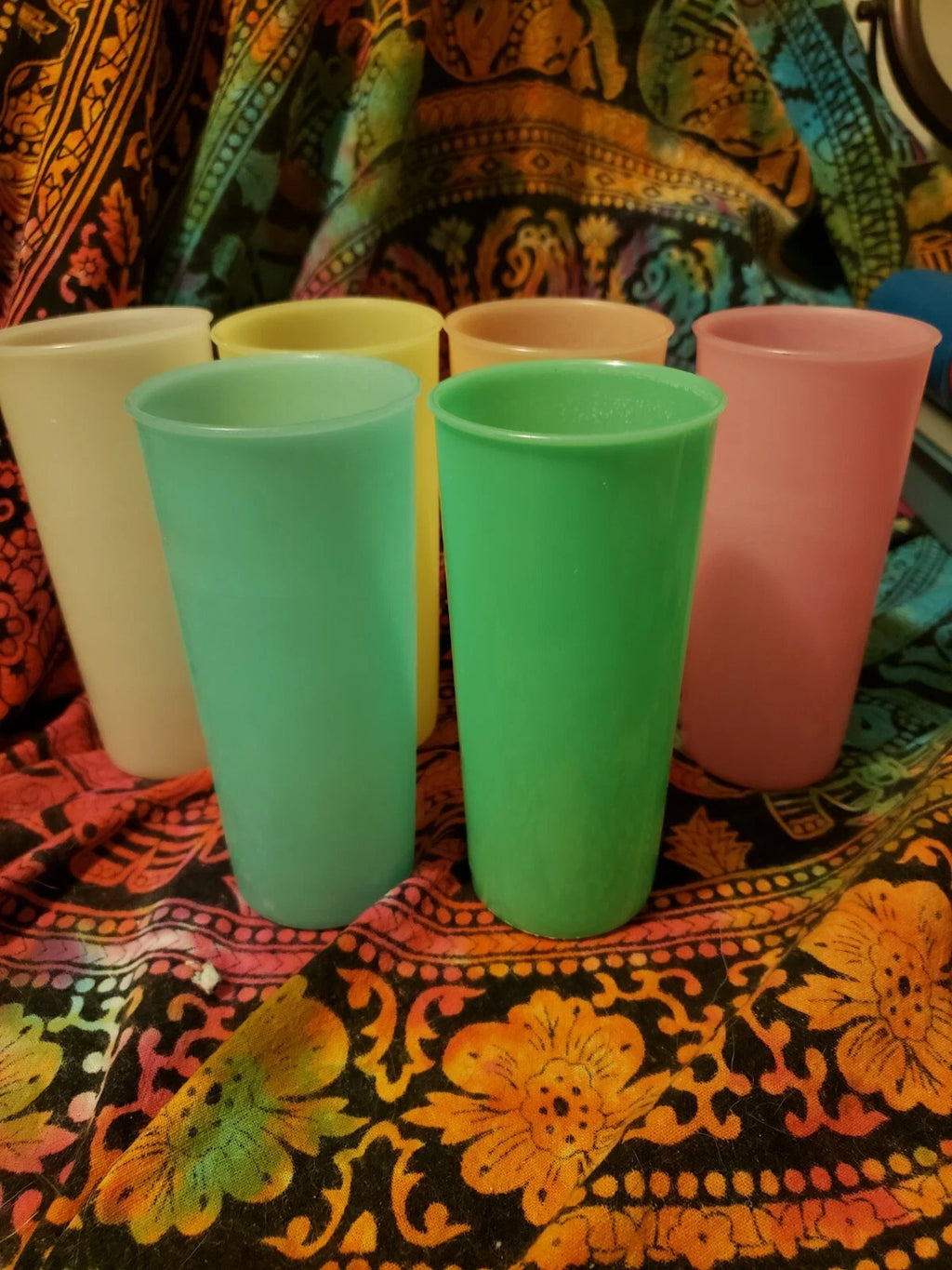 Vintage Tupperware 12 oz Pastel Tumbler Drinking Cups #115 Set of 6 | eBay