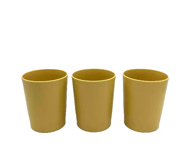 Tupperware 6 oz. Kids' Juice Glasses Vtg Harvest Gold #1251-21,22,23 Set of 3 | eBay