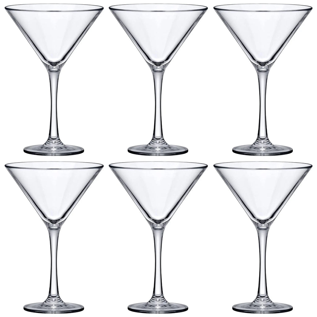 Abby Vesper 10oz Plastic Martini Glasses Set of 6- Reusable, BPA-Free, Outdoor | eBay
