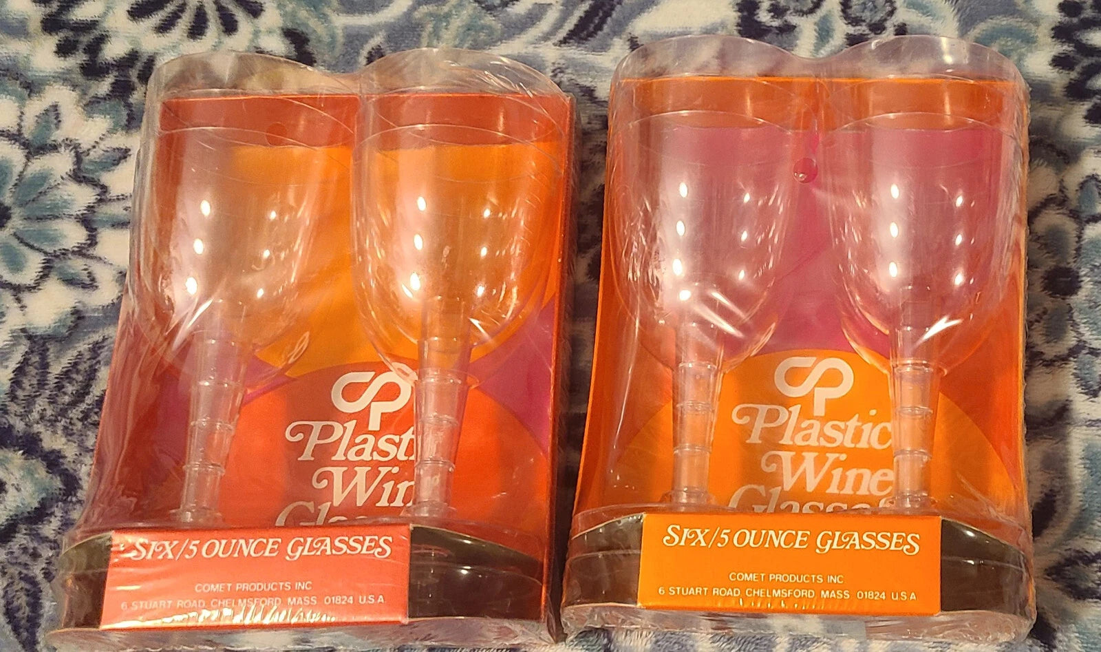 Vtg Lot Of (2)Sets Comet OnePiece Elegant Plastic Wine Glasses 5 Oz Clear 6/Pack | eBay