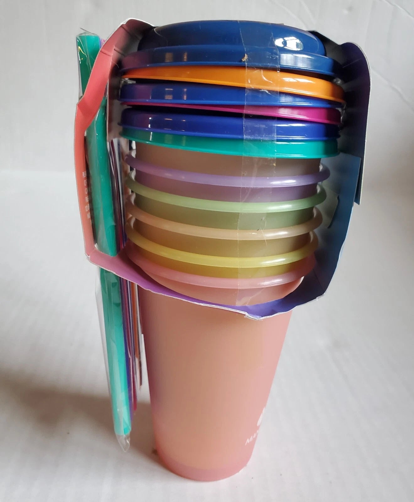 Manna Reusable Eco Friendly Color Changing Tumblers w Straws 6 Pack 12 Oz Neon | eBay